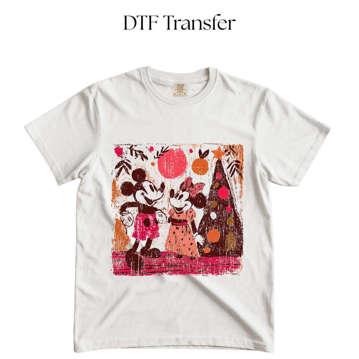 Christmas Mouse Girl and Boy DTF Transfer