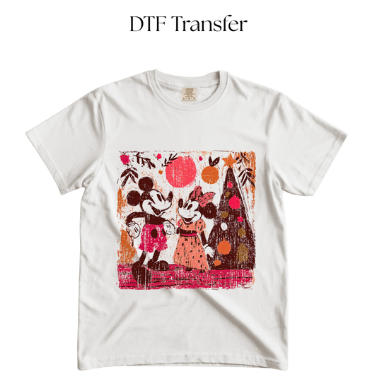 Christmas Mouse Girl and Boy DTF Transfer