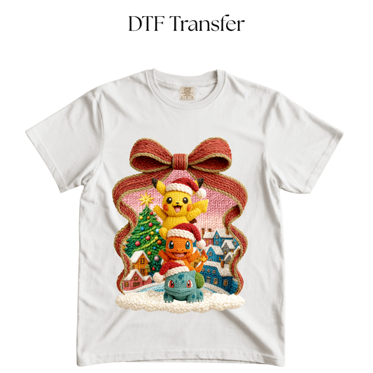 Christmas Poke Faux Yarn DTF Transfer