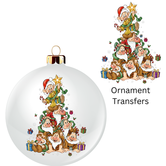 Dwarfs Tree Ornament Transfer UV DTF