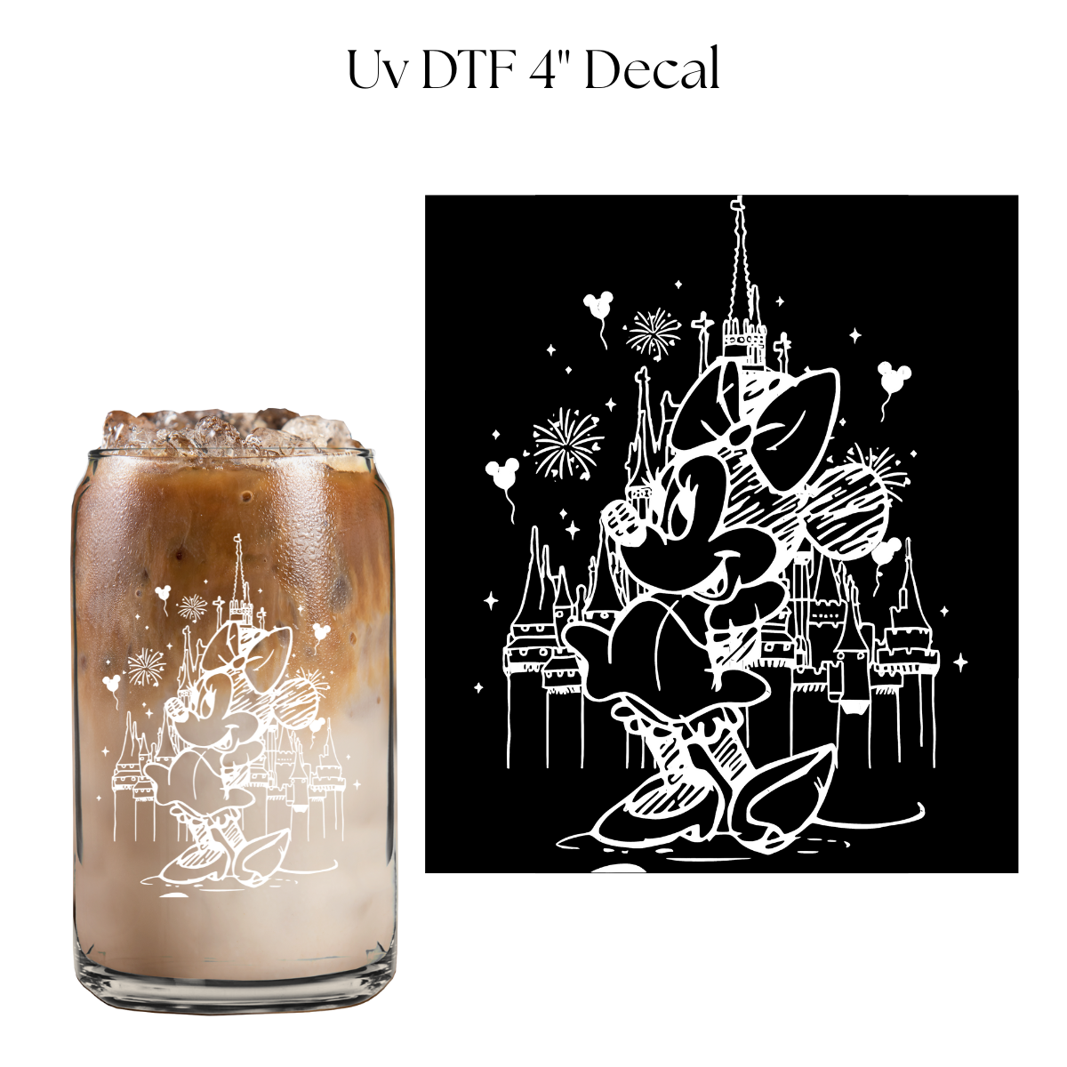 Girl Mouse Castle 4” UV DTF Decal