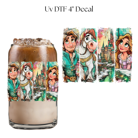 Long Hair Princess 4” UV DTF Decal