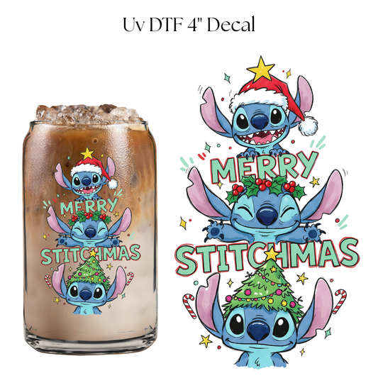 Merry Stitchmas 4” UV DTF Decal