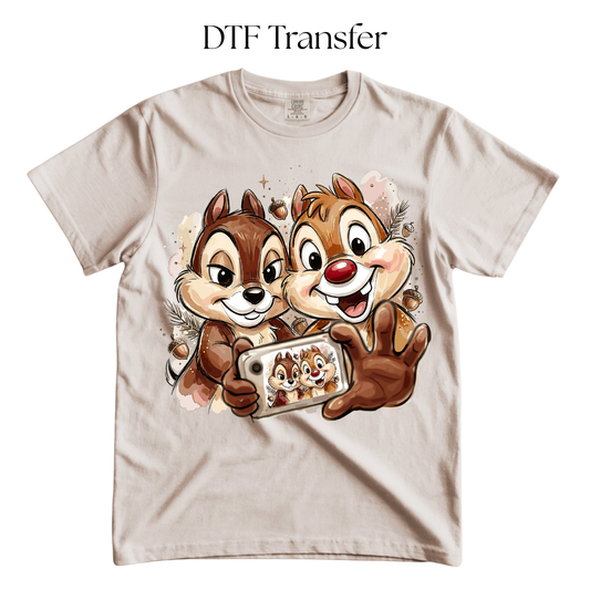 Enchanted Squirrels Selfie DTF Transfer