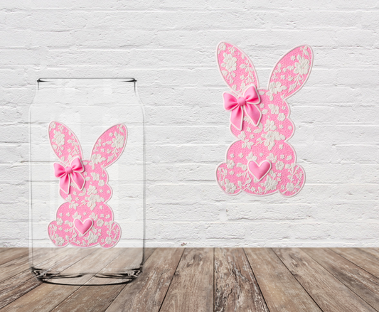 Pink Bunny 4" UV DTF