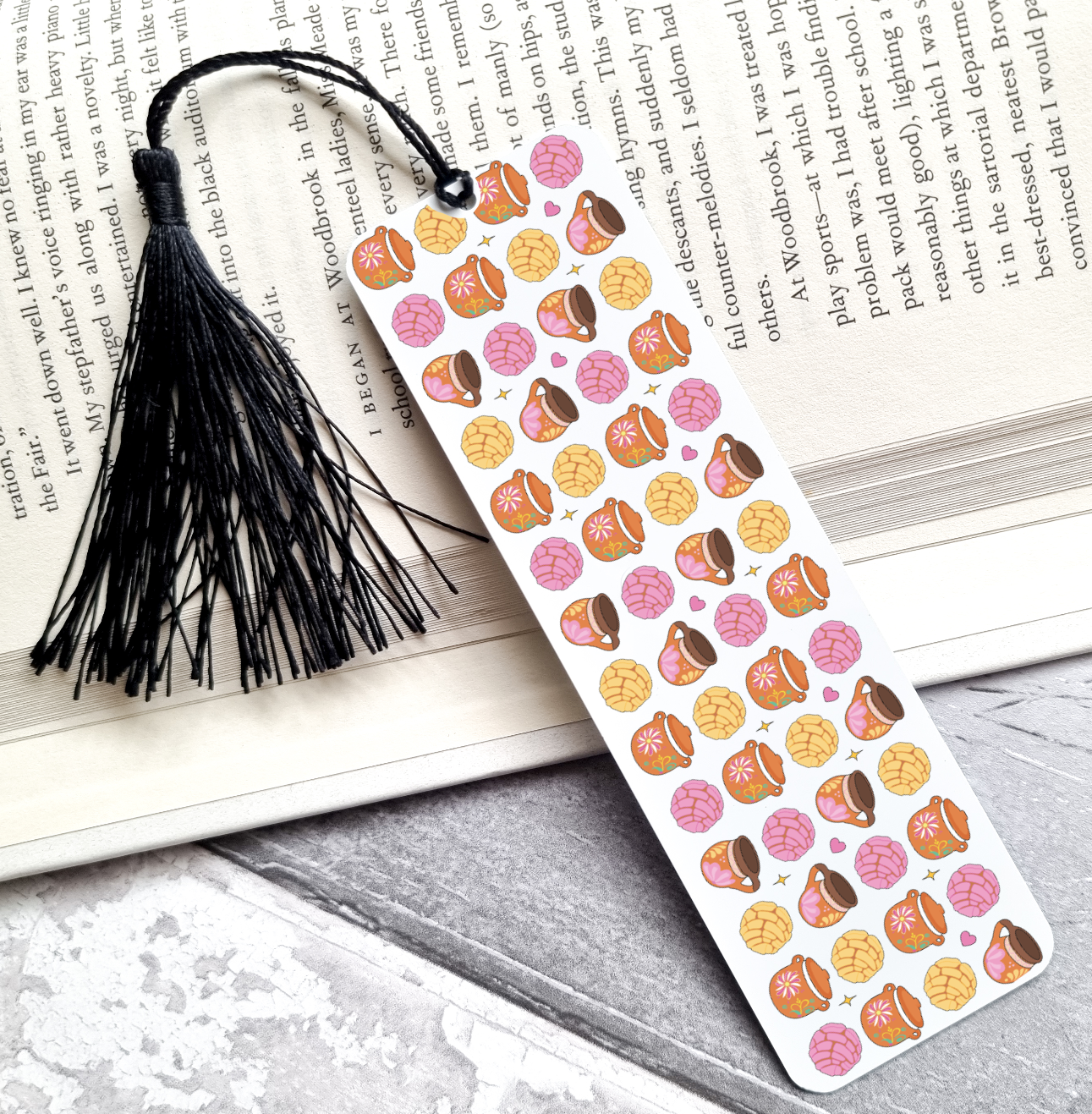 Conchas & Cafecito UV DTF Bookmark DOUBLE SIDED