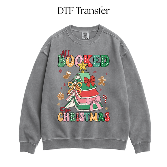 All Booked For Christmas DTF Transfer
