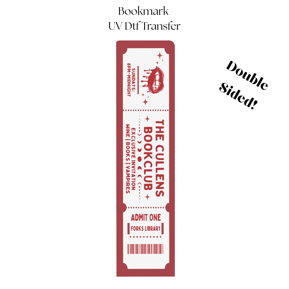 The Cull Bookclub UV DTF Bookmark Transfer