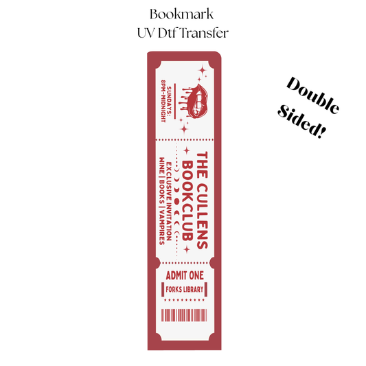 The Cull Bookclub UV DTF Bookmark Transfer