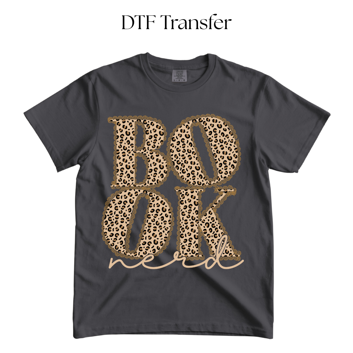 Leopard Book Nerd DTF Transfer