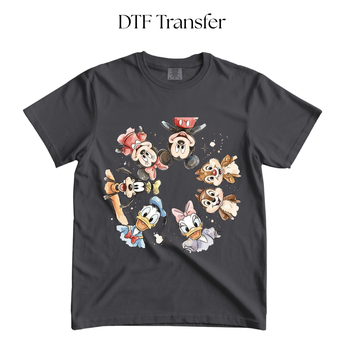 Enchanted Characters Looking Down DTF Transfer