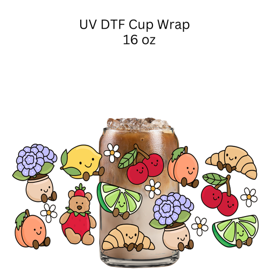 Fruit Plushies UV DTF Cup Wrap