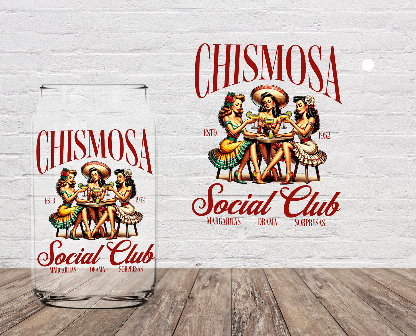 Chismosa Social Club 4" UV DTF