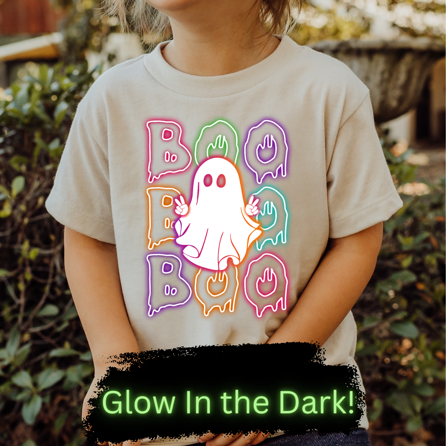 Glow Boo DTF Transfer GLOW IN THE DARK ADULT/YOUTH