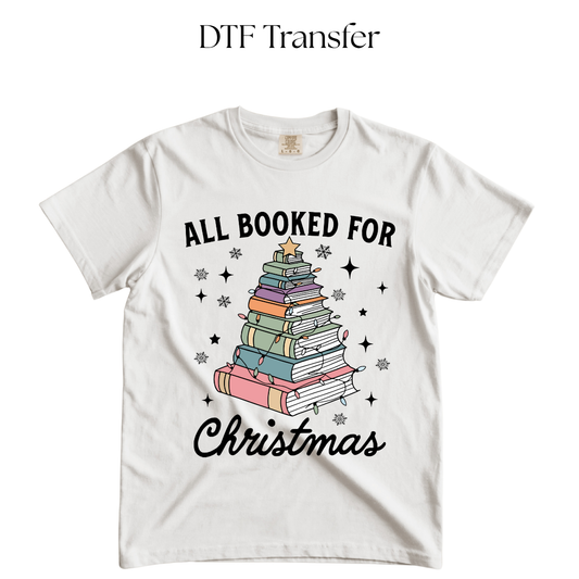 All Booked For Christmas Closed Books DTF Transfer