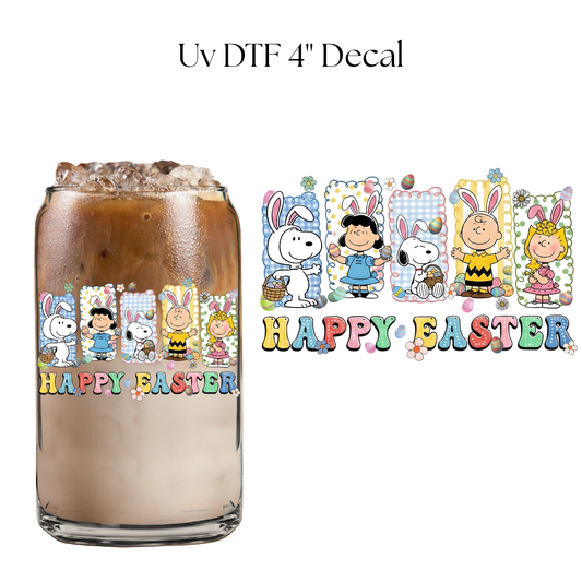 Happy Easter Snoop Friends 4” UV DTF Decal