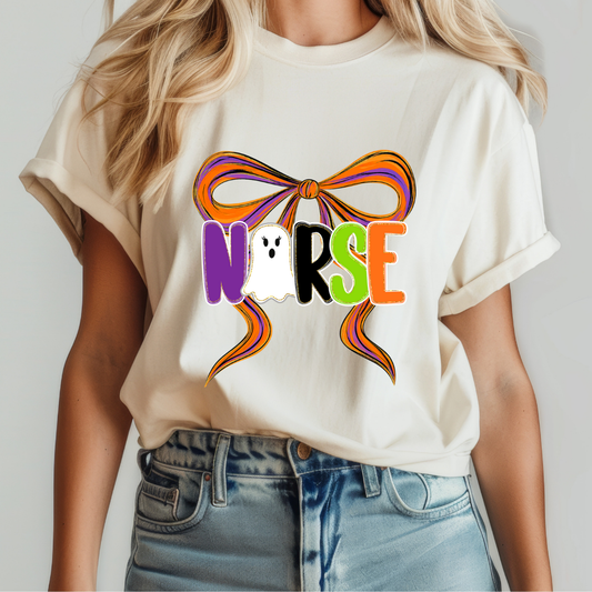 Nurse Halloween Bow Dtf Transfer