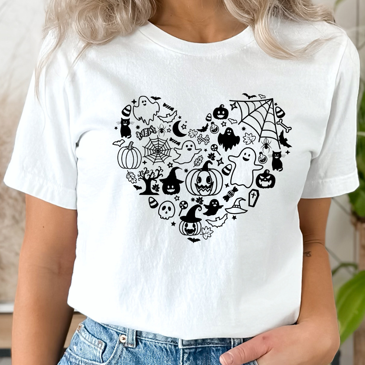 Halloween Heart Single Color DTF Transfer