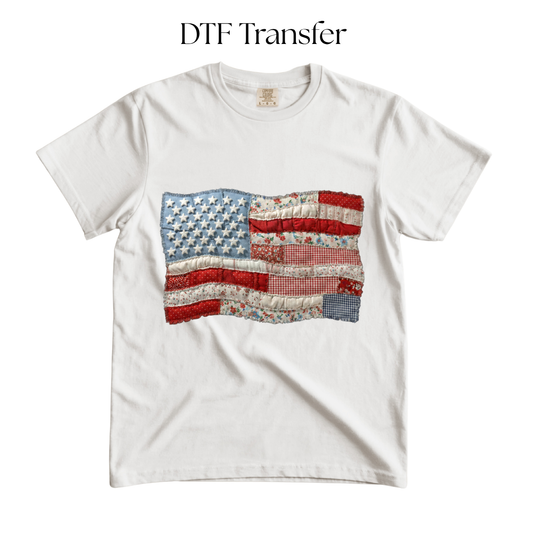 Quilted Flag DTF Transfers