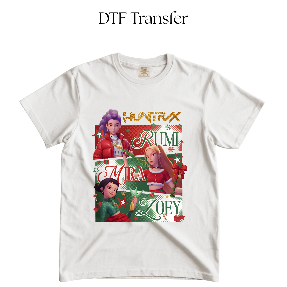 HUNTR Christmas DTF Transfer