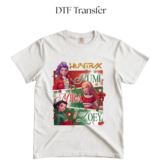 HUNTR Christmas DTF Transfer