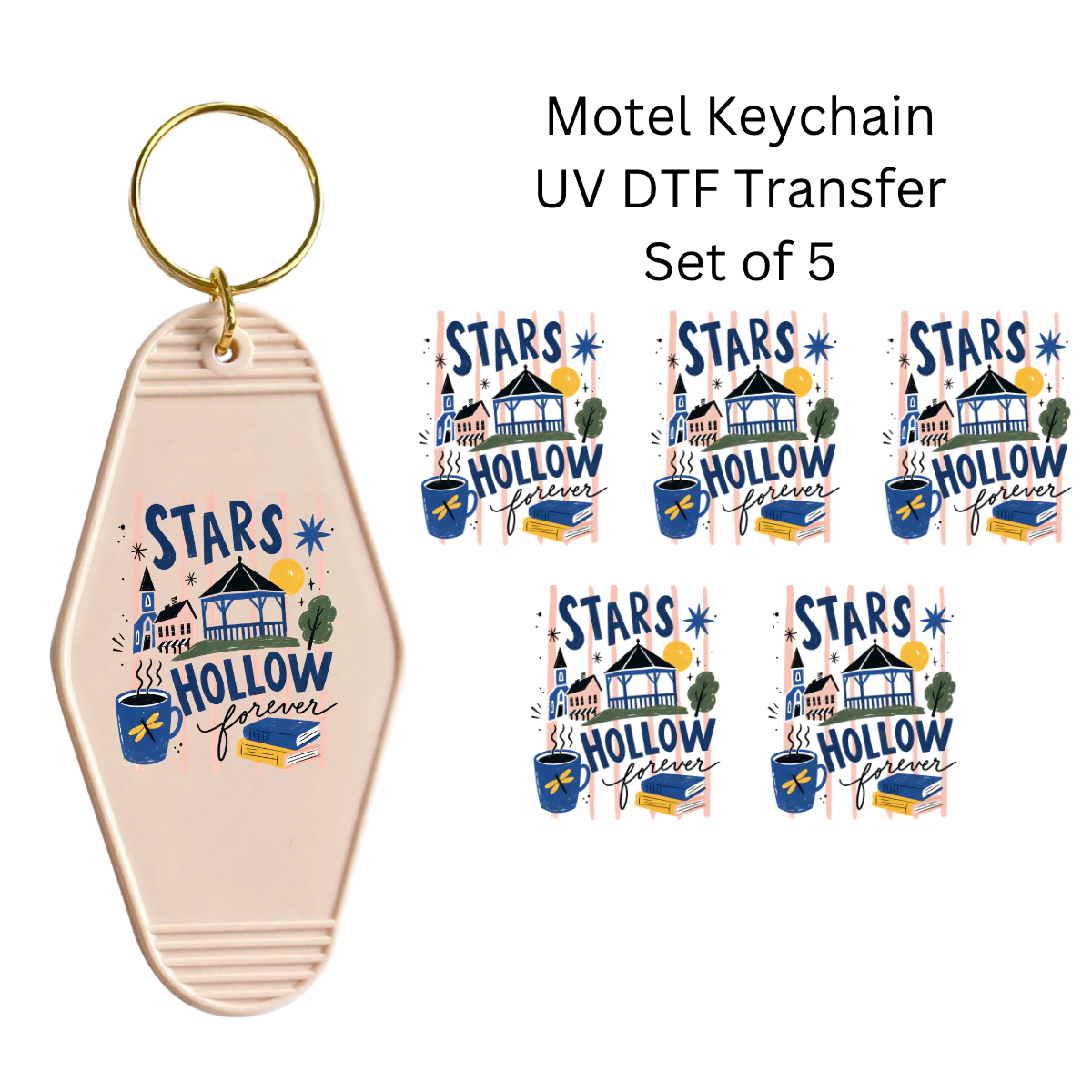 Stars H Forever Set of 5 Keychain Transfers