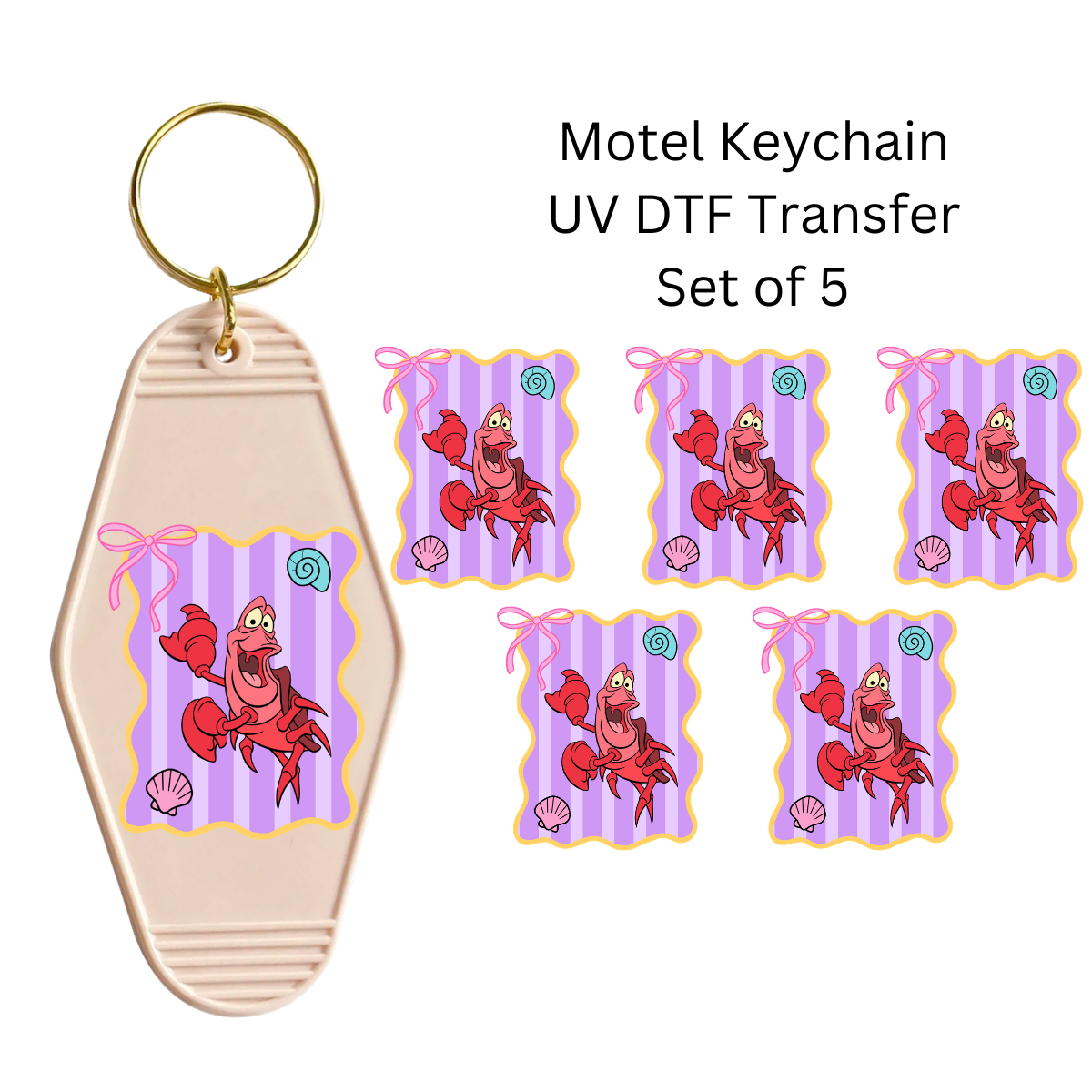 Sebastian Purple Set of 5 Keychain Transfers