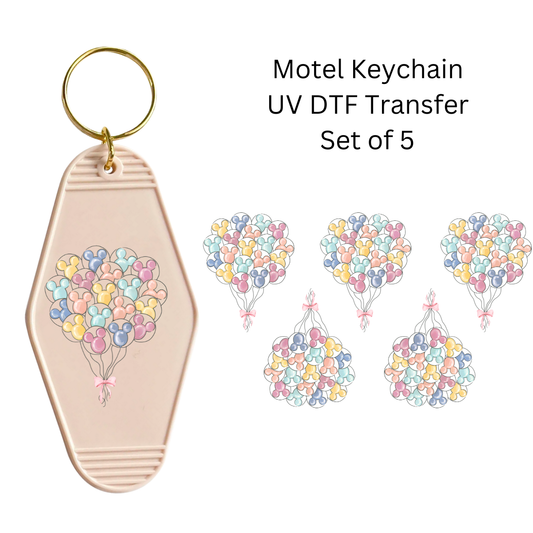 Magical Balloons Set of 5 Keychain Transfers