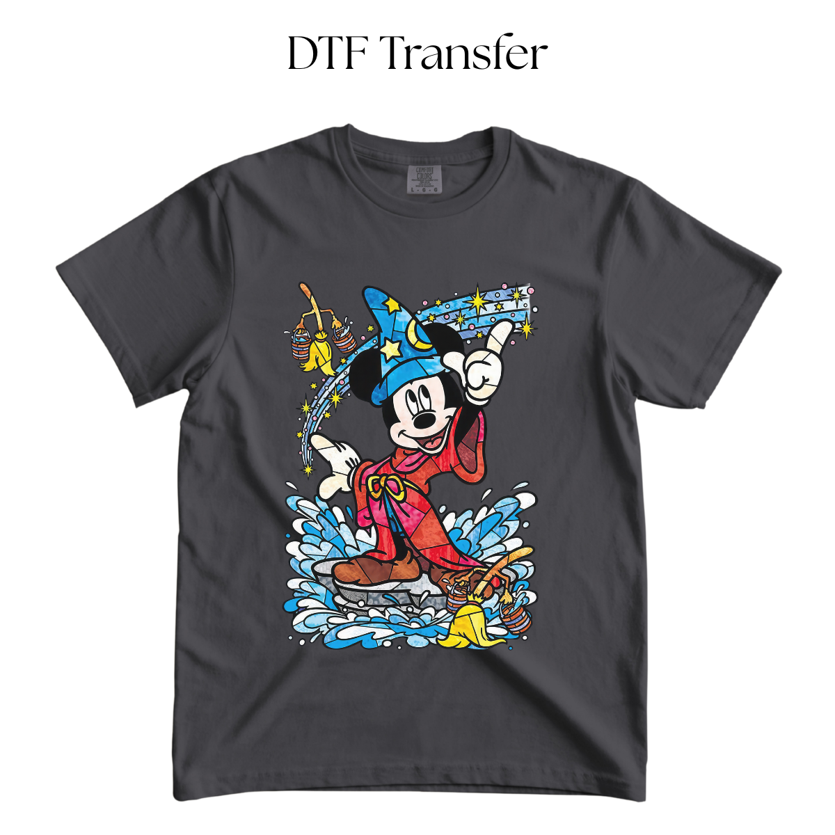 Splash Mouse Wizard DTF Transfer