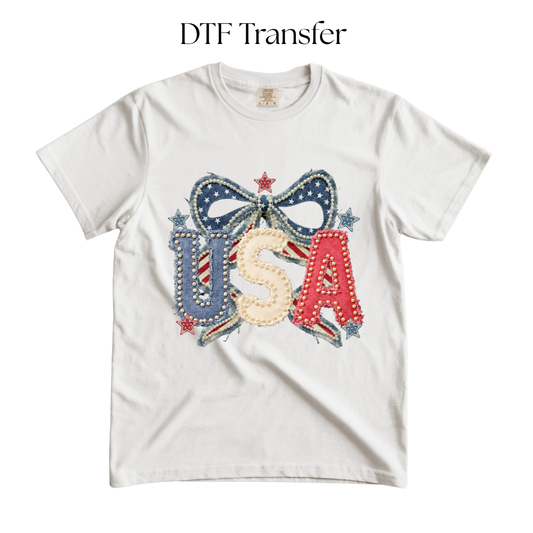 USA Appliqué Pearls DTF Transfers