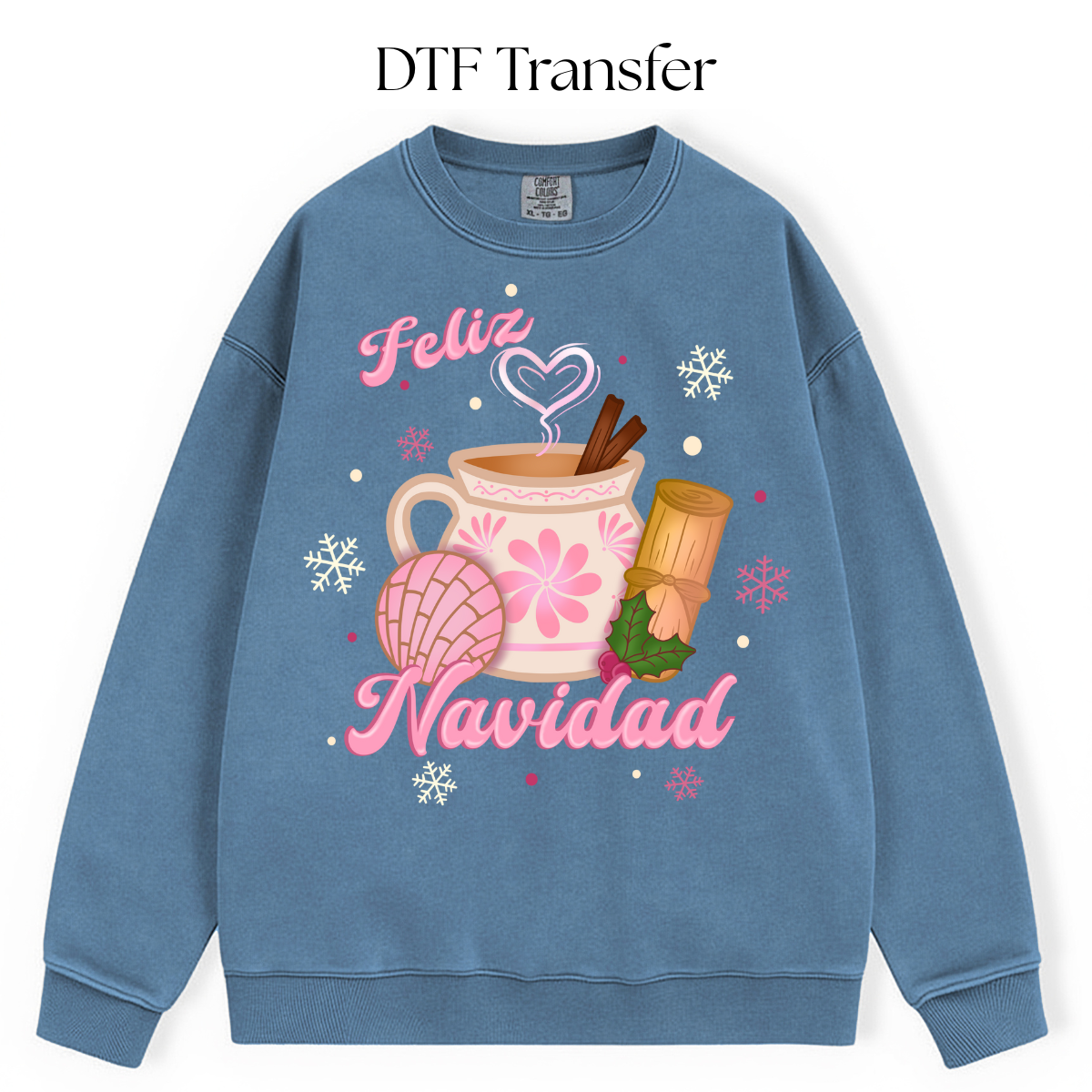 Pink Feliz Navidad DTF Transfer