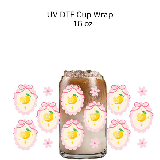 Lemon Frames DTF Cup Wrap