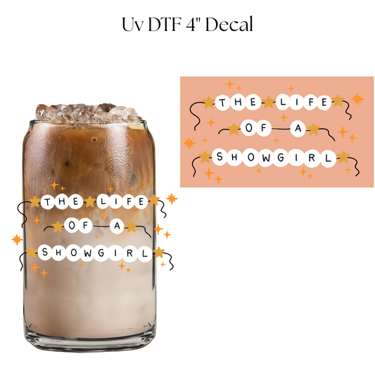 Life of a Showgirl Beads 4" UV DTF