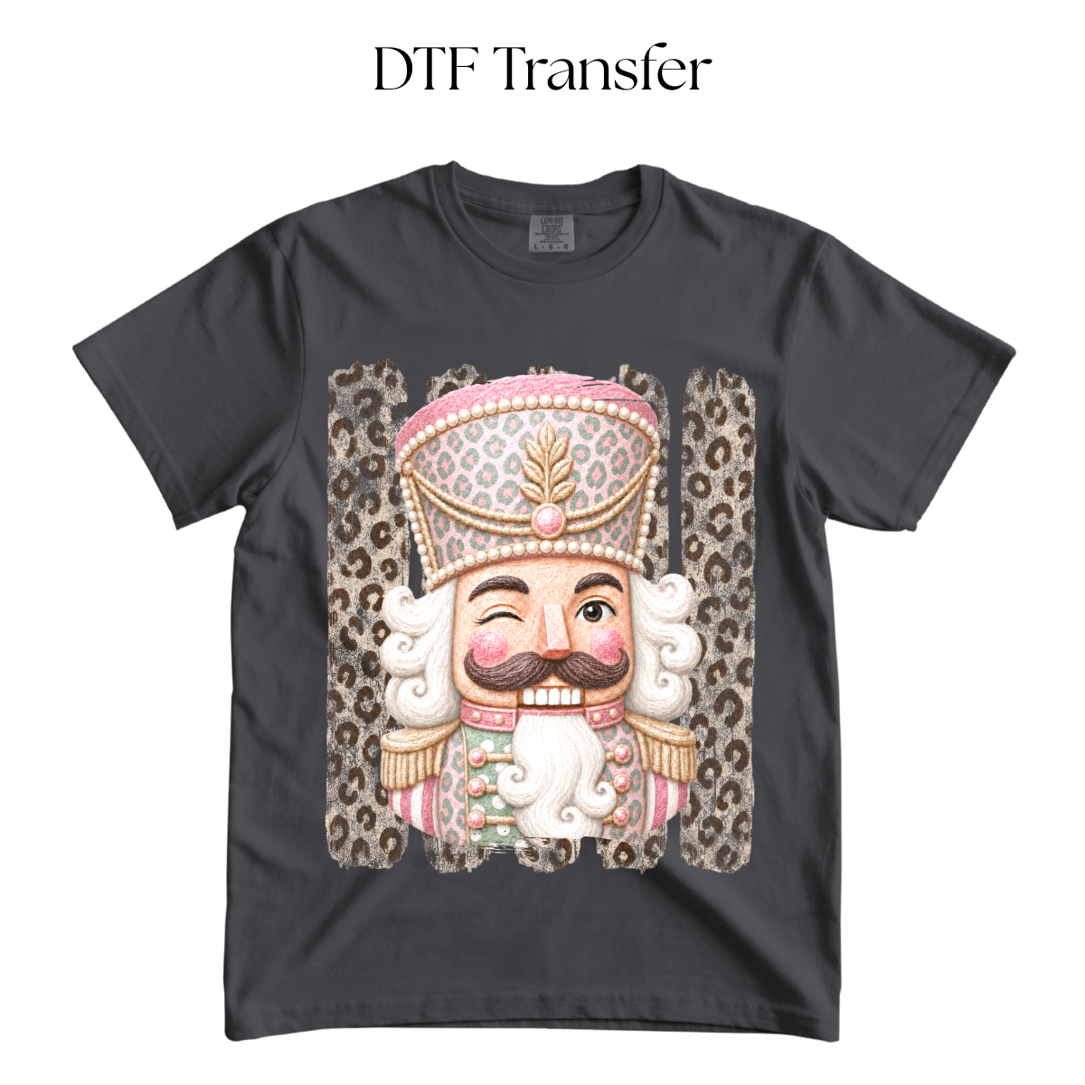Pink Cheetah Nutcracker DTF Transfer