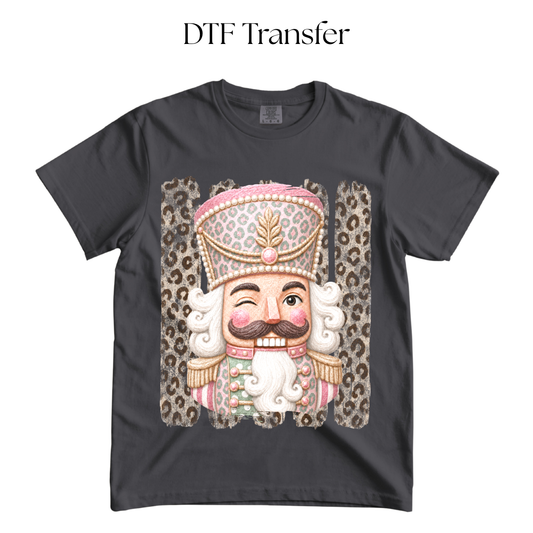 Pink Cheetah Nutcracker DTF Transfer