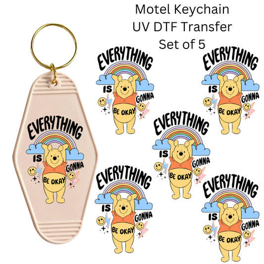 Everything is Gonna Be Okay Set of 5 Keychain Transfers