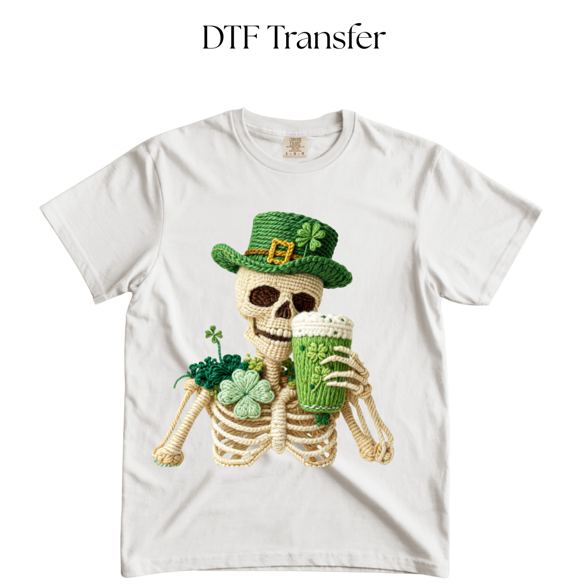St. Patricks Skeleton DTF Transfer