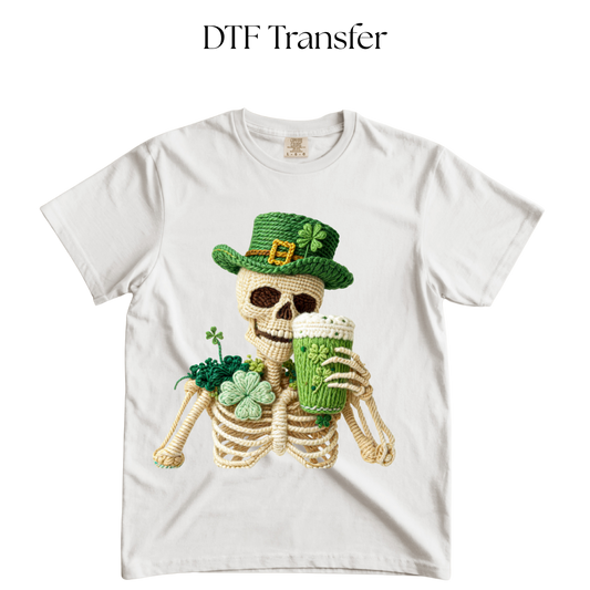 St. Patricks Skeleton DTF Transfer