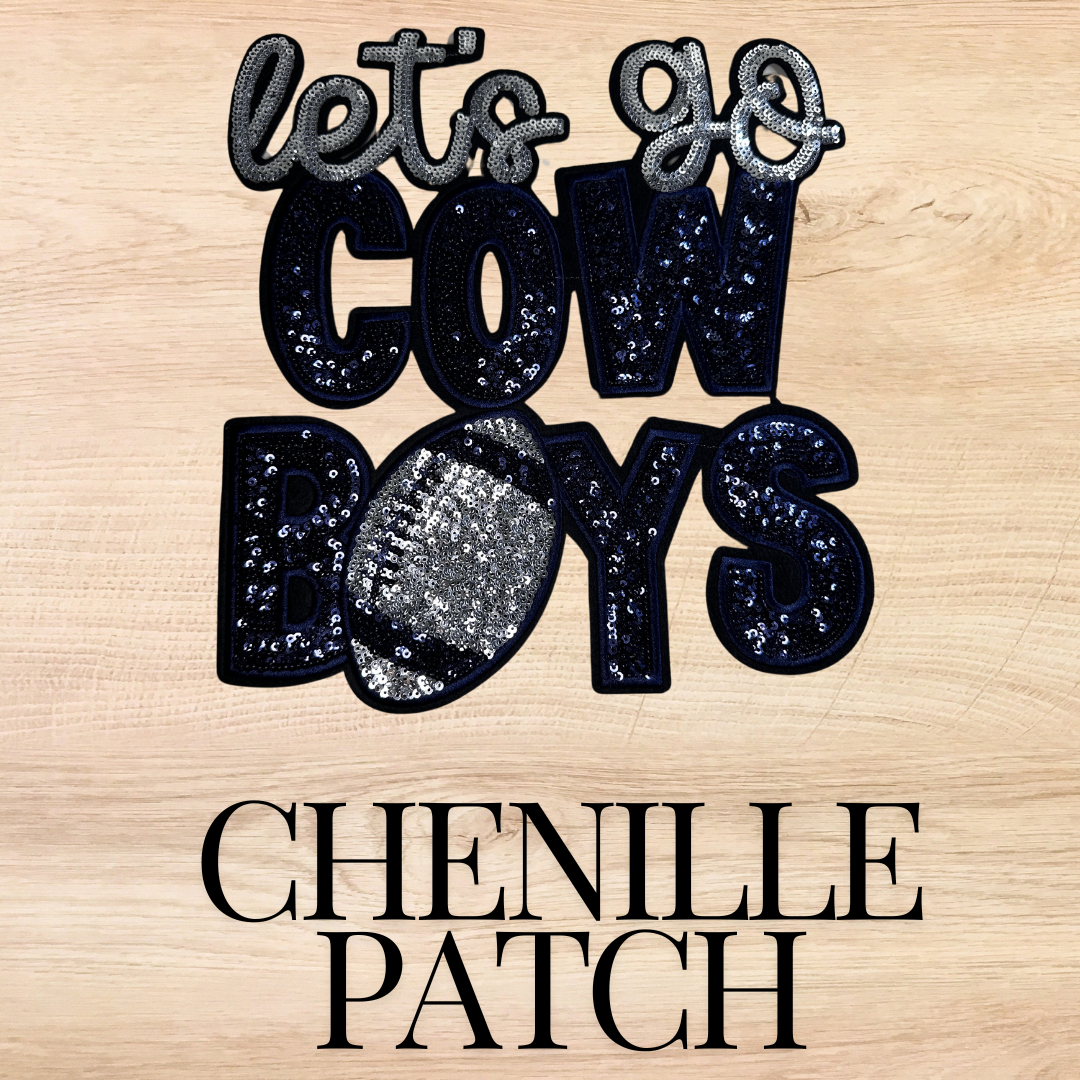 Let’s Go Cowboys Sequin Patch