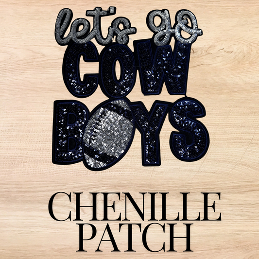 Let’s Go Cowboys Sequin Patch