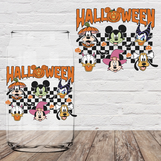 Checkered Halloween Mouse 4" UV DTF (Print to Order)