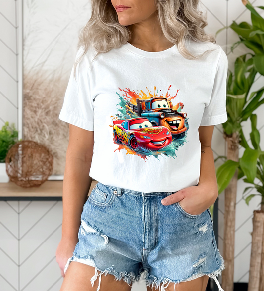 Splash Of Color Cars DTF Transfer