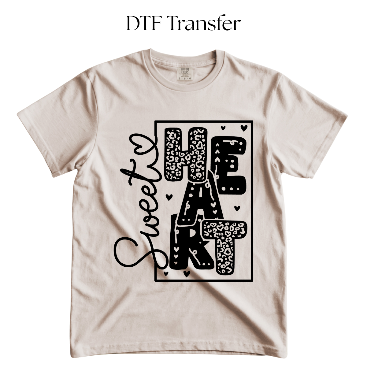 Sweet Heart Single Color DTF Transfer