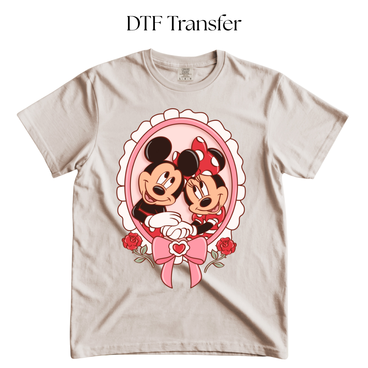 Enchanted Mouse Frame Valentine DTF Transfer