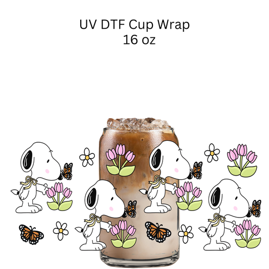 Spring Snoop Floral UV DTF Cup Wrap