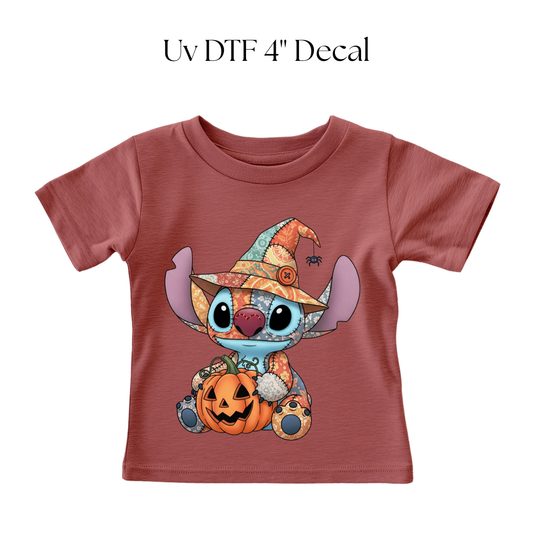 YOUTH Blue Alien Patches Dtf Transfer