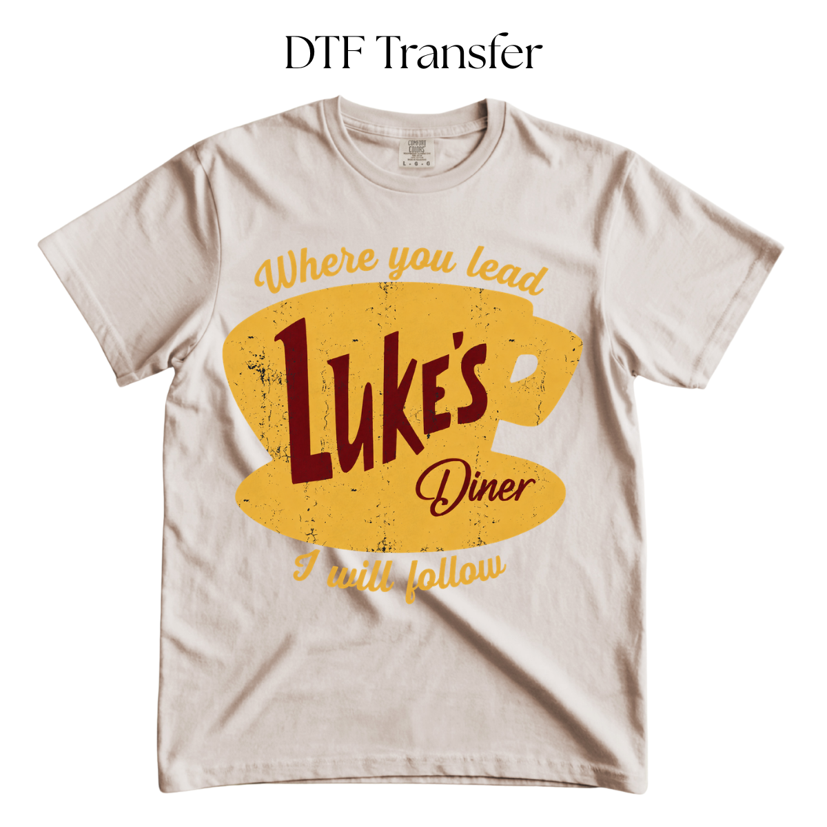 Where You Lead Coffee Mug DTF Transfer
