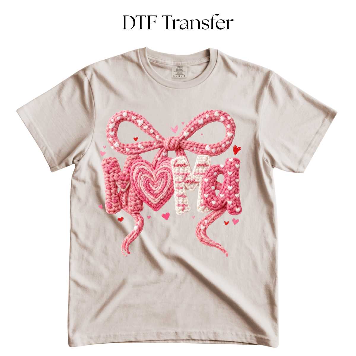 Valentines Mama Faux Yarn DTF Transfer