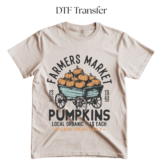 Farmers Market Pumpkins DTF Transfer
