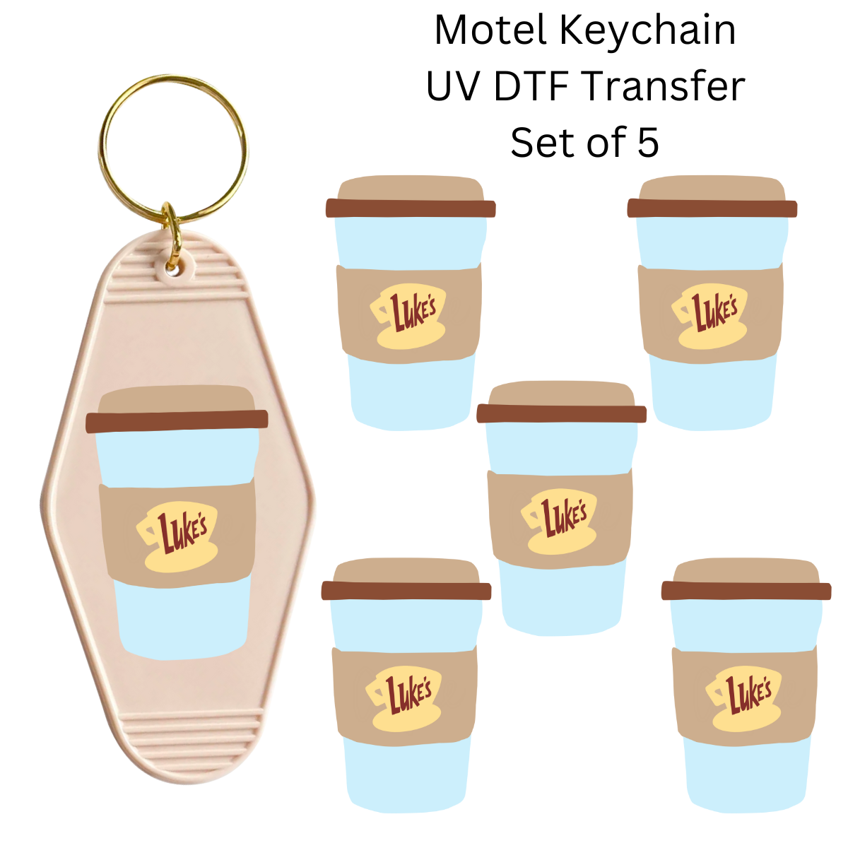 Luke Hot Coffee Set of 5 Keychain Transfers